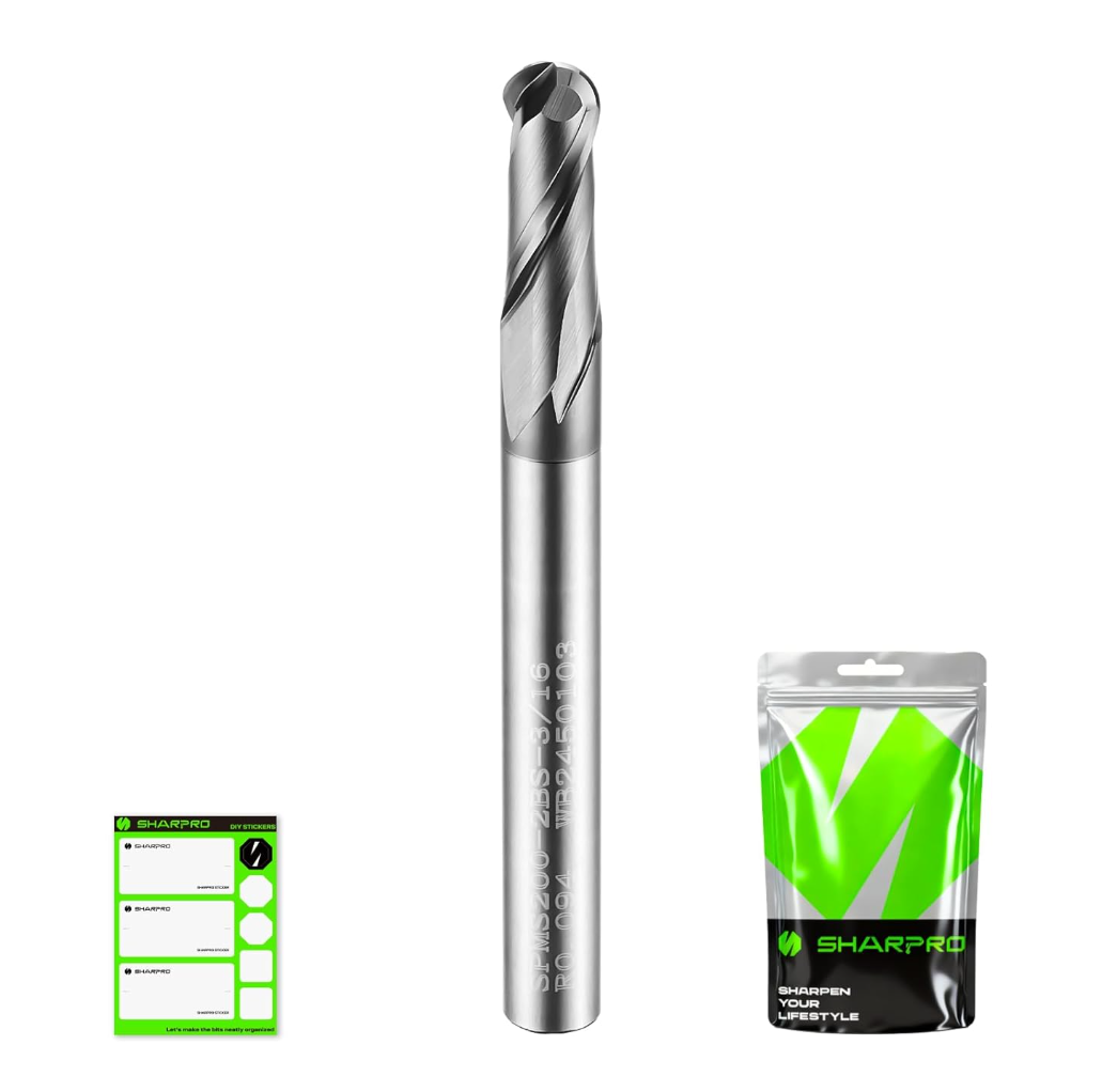 2-Flute Carbide Ball Nose End Mills for Steel & Cast Iron | SHARPRO
