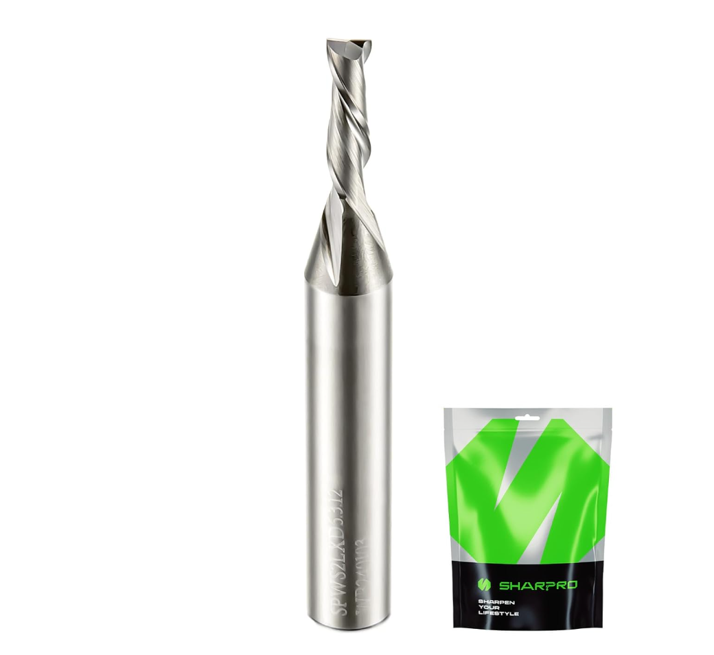 Left-Hand Downcut Spiral Router Bit, 1/4 Shank | SHARPRO