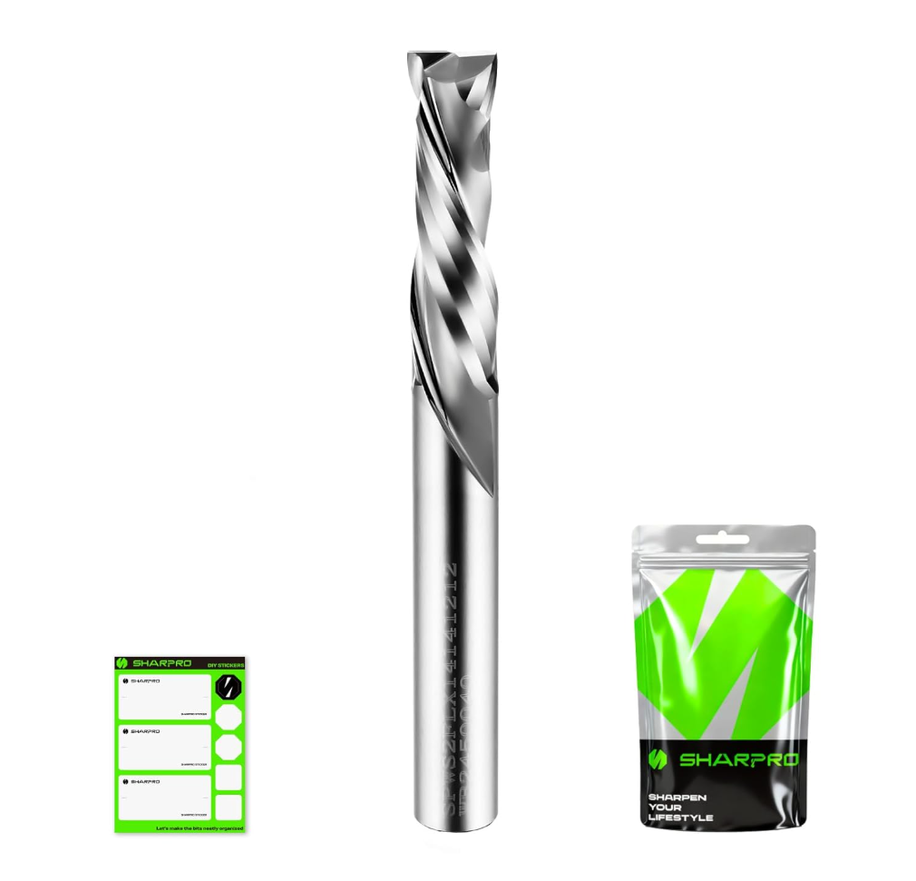 Compression Spiral CNC Router Bits, 1/4 Shank for Sheet Goods | SHARPRO