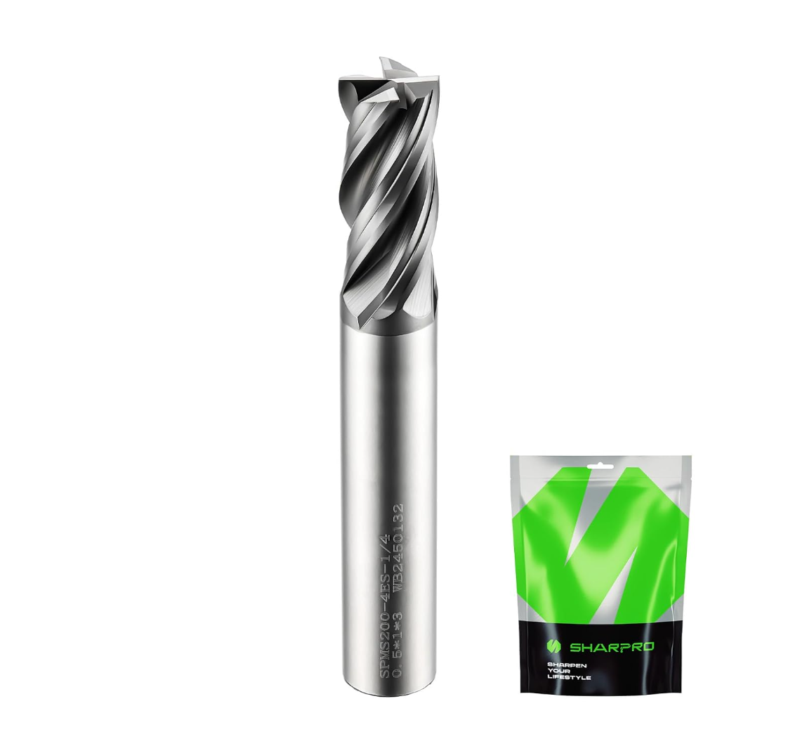 4-Flute Carbide Square End Mills for Steel & Cast Iron | SHARPRO