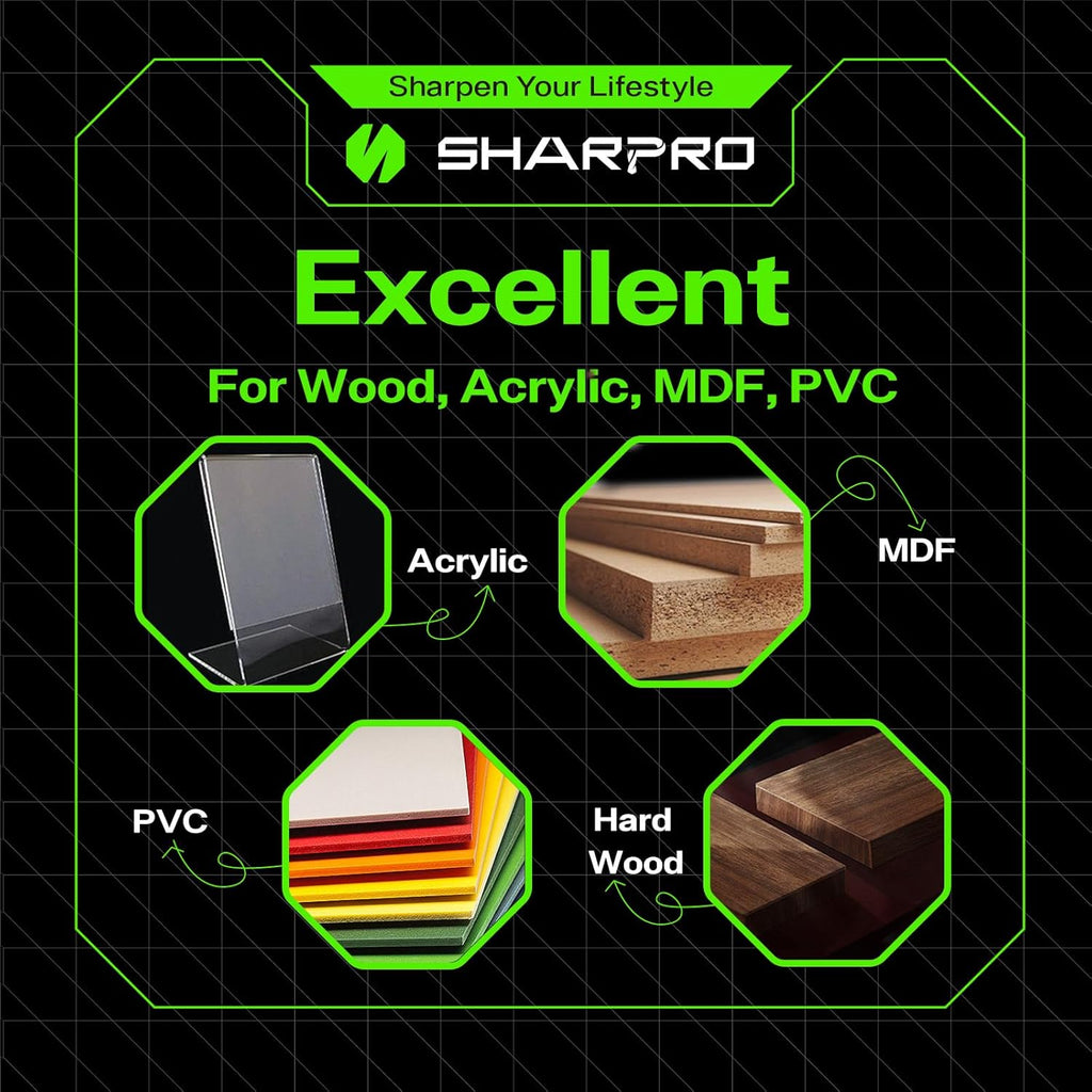 1/4" Solid Carbide Upcut Router Bit, 1/4" Shank | SHARPRO