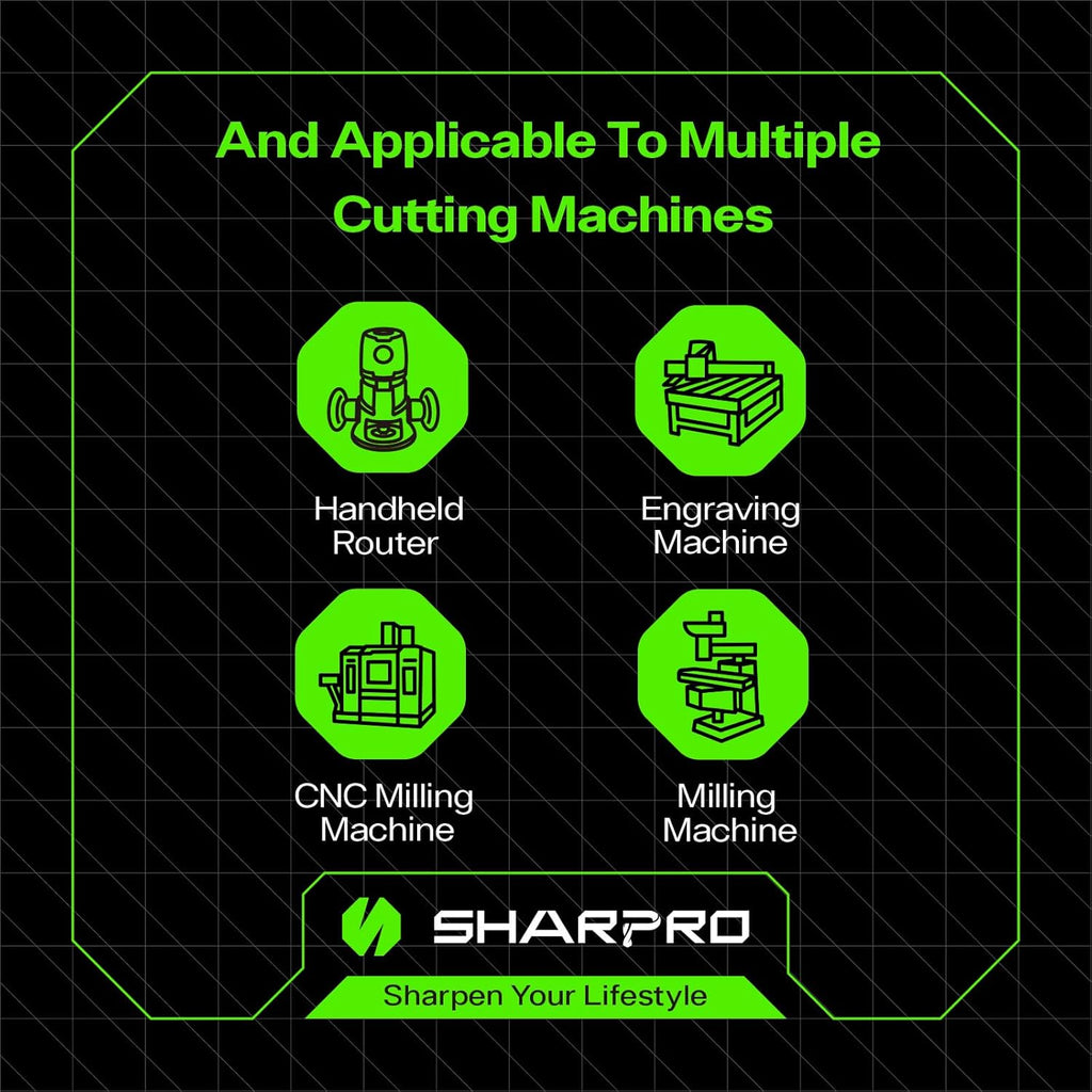 1/4" Solid Carbide Upcut Router Bit, 1/4" Shank | SHARPRO